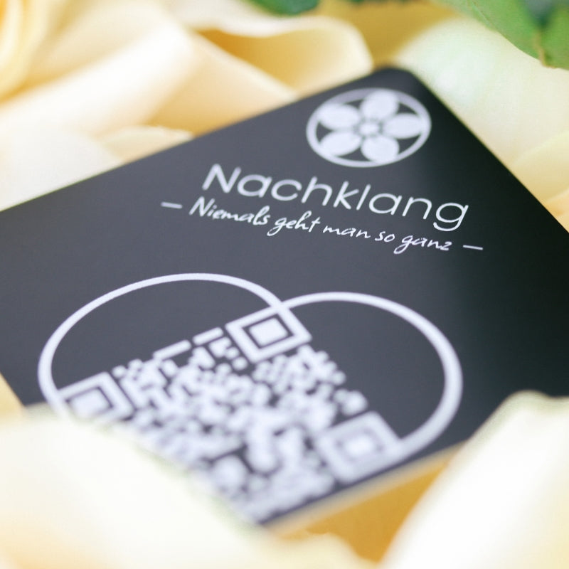 QR-Medaillons "Herz" (2er Pack) - schwarz matt