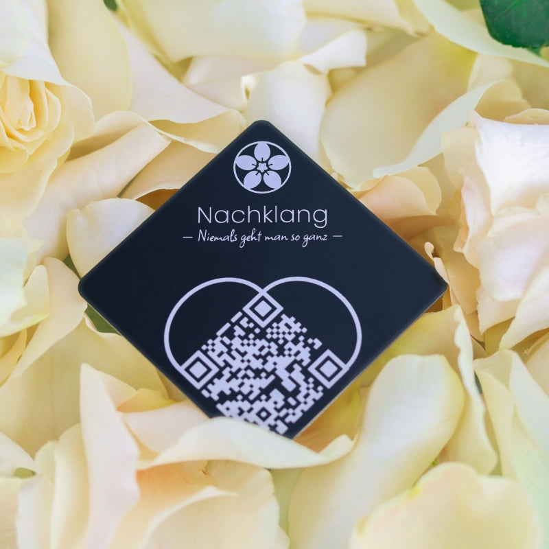 QR-Medaillons "Herz" (2er Pack) - schwarz matt