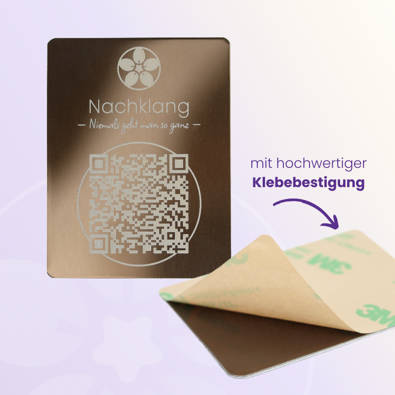 QR-Medaillons &quot;Klassisch&quot; (2er Pack) - bronze glänzend