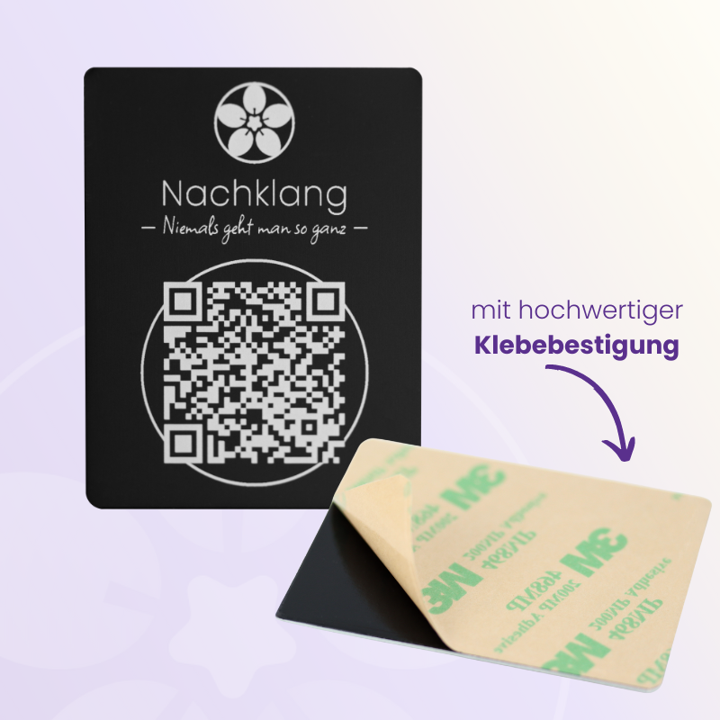 QR-Medaillons &quot;Klassisch&quot; (2er Pack) - schwarz matt